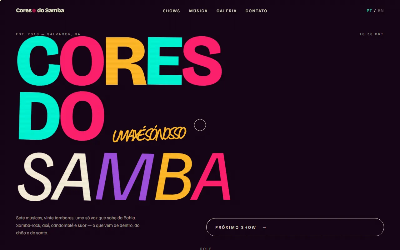 CORES DO SAMBA live site